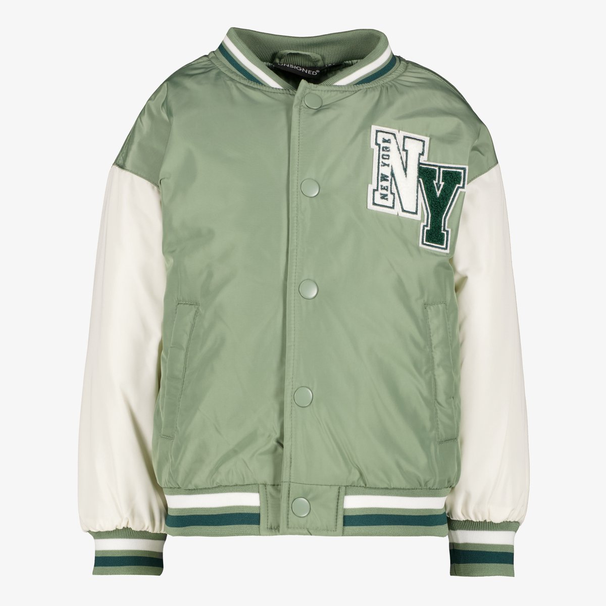 Unsigned jongens baseball zomerjas groen - Maat 104