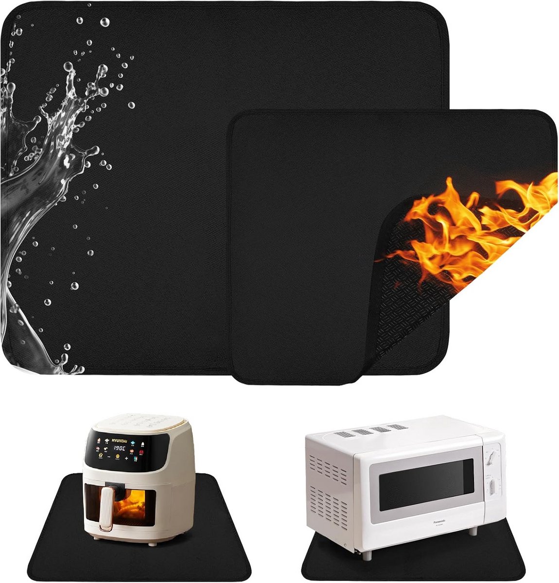 2 Stuks Vuurvaste Onderlegger voor Grill en Oven - Hitte Beschermingsmat