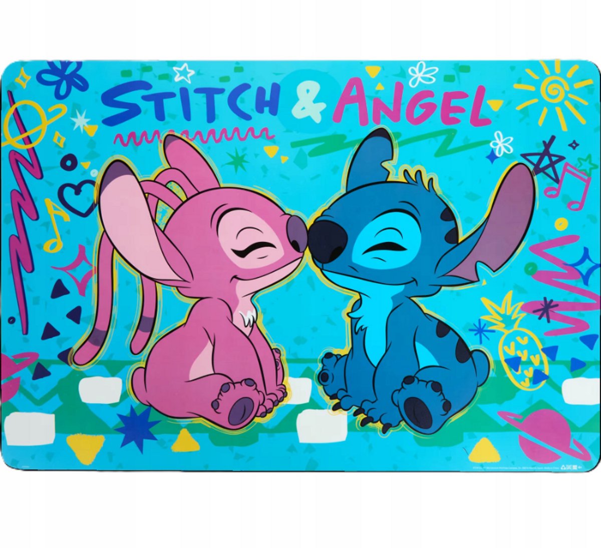 Placemat Lilo en Stitch, XXL placemat, placemat 45x65 cm, Lilo en Stitch,