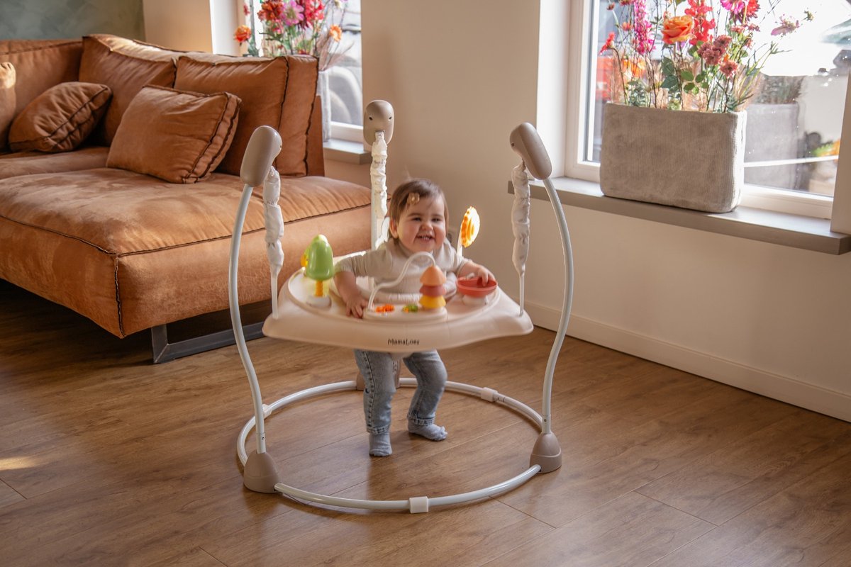 MamaLoes Activiteiten Jumper Baby - Eva Beige - Bouncer Baby - Speelgoed — afbeelding 11
