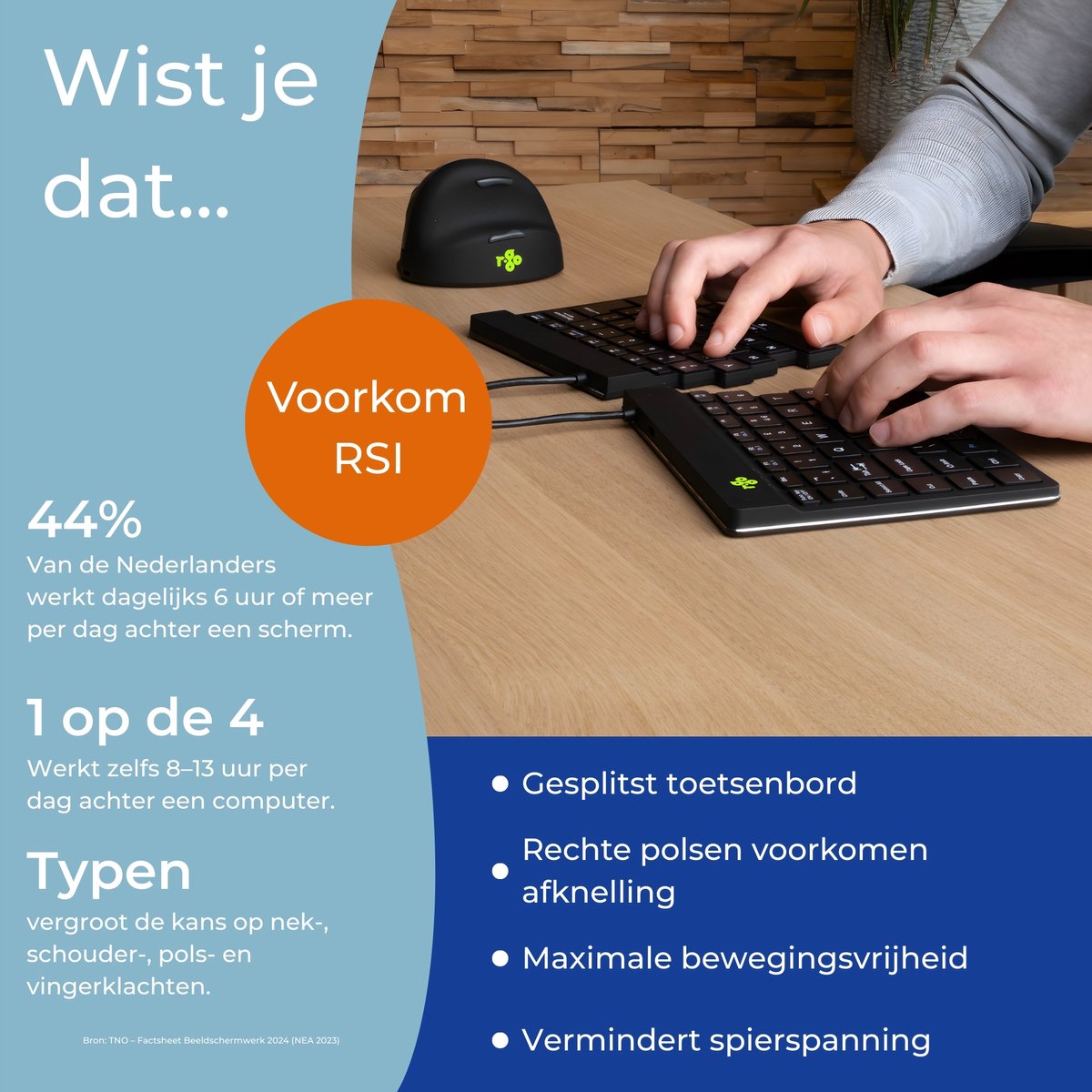 R-Go Split Break - Gesplitst toetsenbord met Numpad thumbnail 2