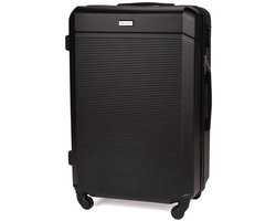 Solier STL945 - Reiskoffer middelgroot M 22 inch - Hardcase ABS Plus - Cijferslot - 4 zwenkwielen - Zwart