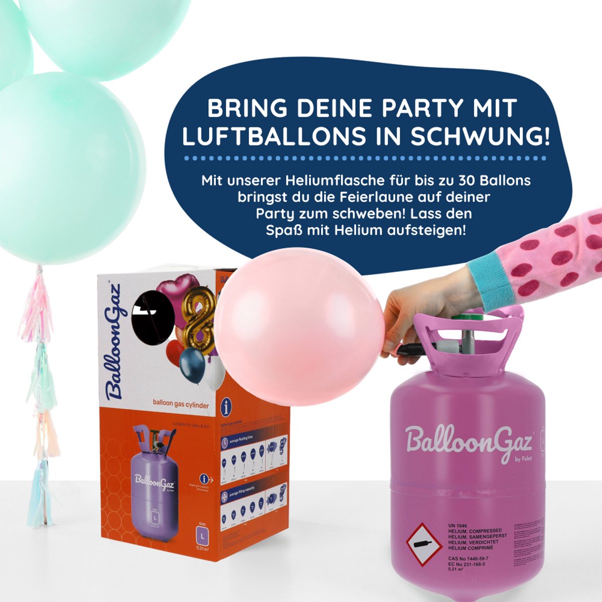 Helium Gas 30 Ballons – Ballongas für Party & Feier | MAGNUM Helium Gas 30 Ballons – Ballongas für Party & Feier | MAGNUM