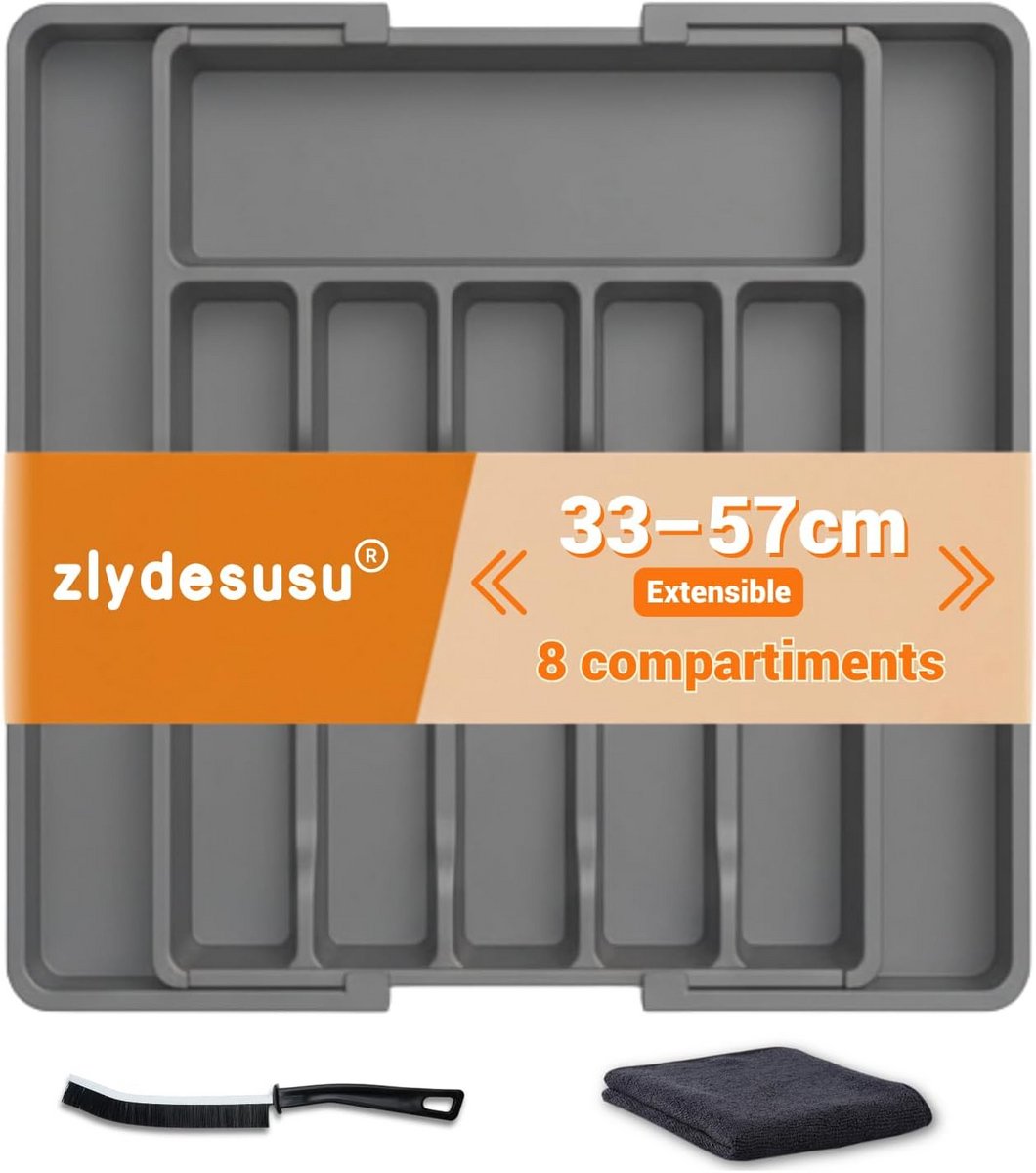 Uittrekbare Bestekbak voor Lades 33-57 cm – Verstelbare Bestek Organizer