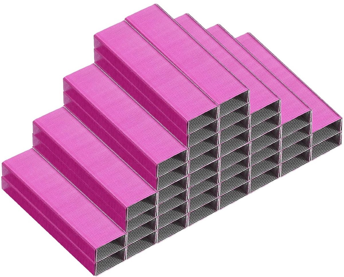 Standaard nietjes 26/6 Rozerood - Efficiënt Papierhechten voor Kantoor en Thuis