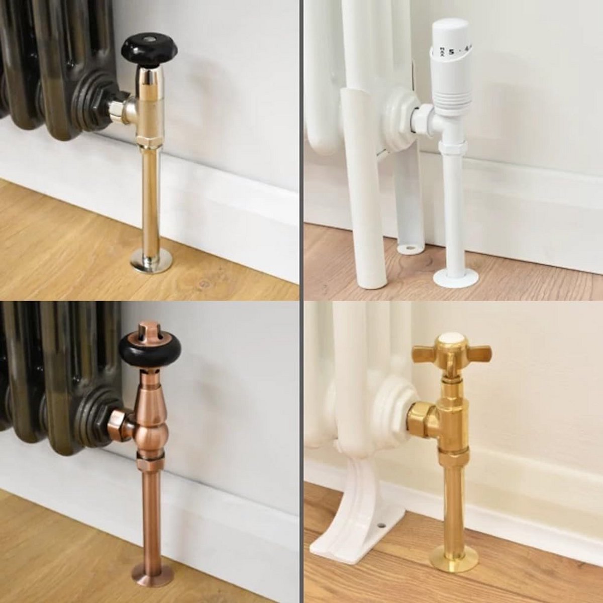 Verchroomde Radiator Buisafdekkingen met Pijpkragen voor 15mm Centrale Verwarming