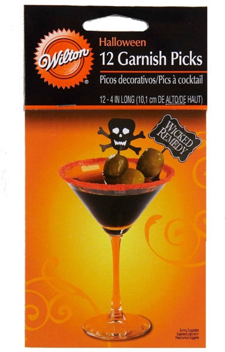 12 Cocktailprikkers Schedel