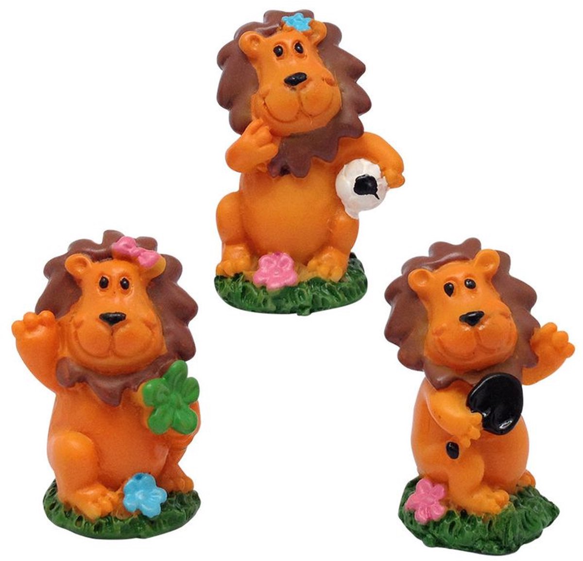 3 kleine leeuwentaarttoppers