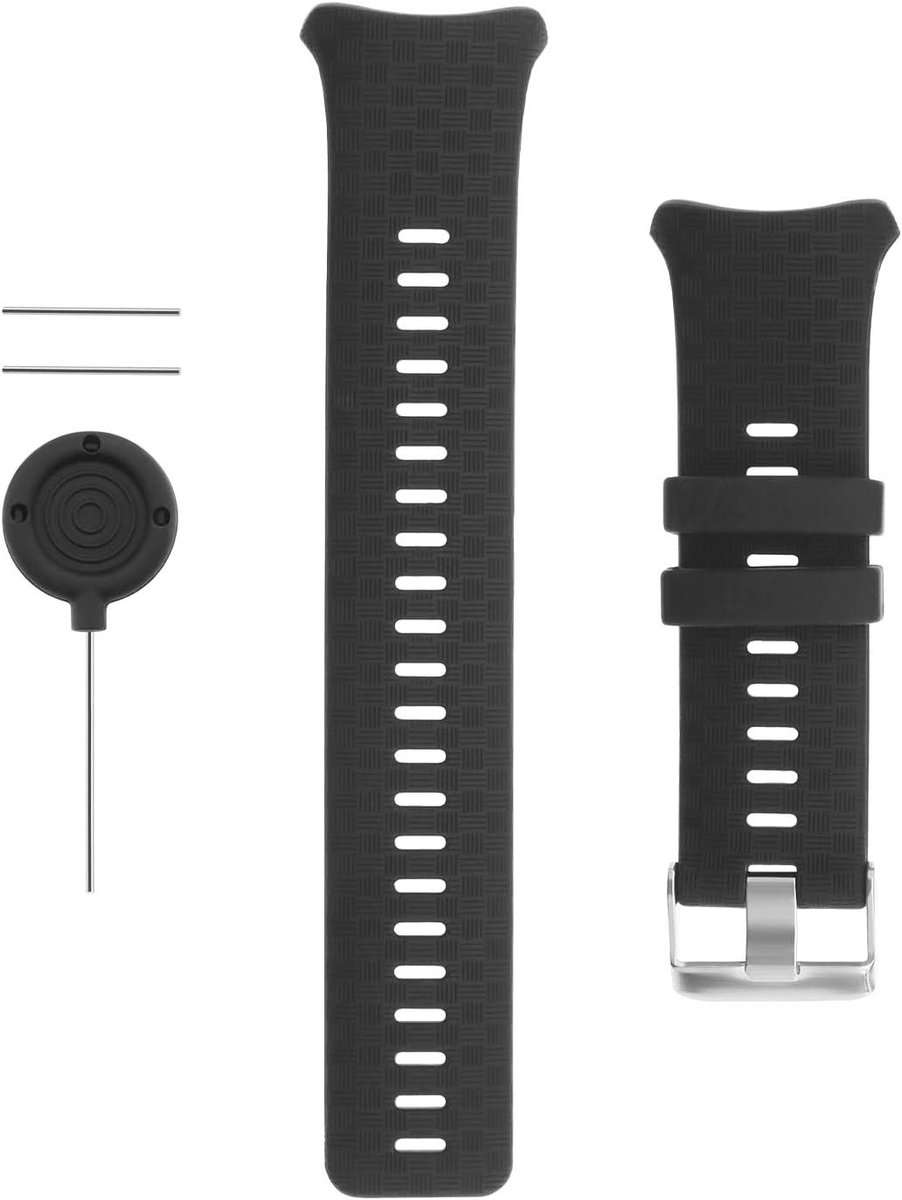 Horlogeband Vervanging Compatibel met [Merk] - Silicone Polsband voor [Model] - Verstelbaar - Waterdicht - Zwart - Polsband Vervangen - Geschikt voor [Model] - Zwart silicone vervangende horlogeband voor [Model] - 170-250mm Verstelbare Lengte.