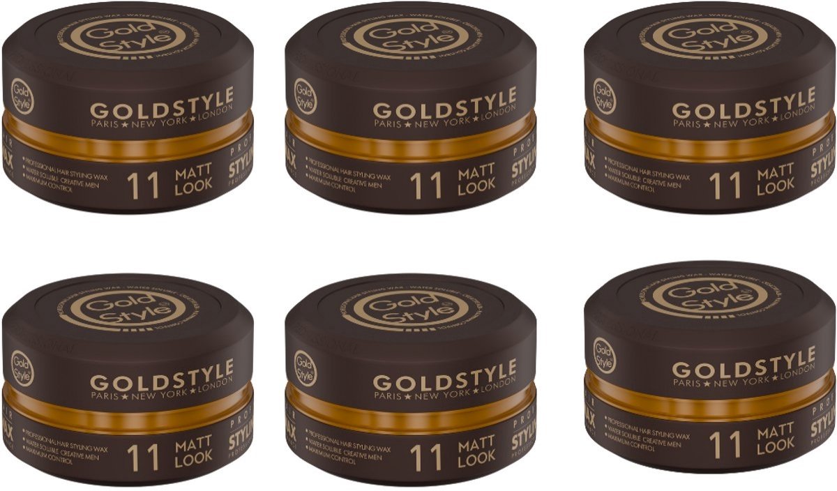 Haar Wax Mannen - Haar Matte Wax - GOLDSTYLE Haar Matte Look - ( 6 Stuks 900 ML )