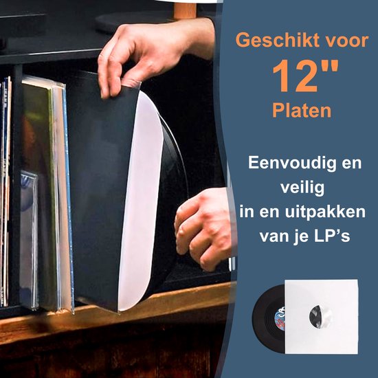 Amido® LP hoezen 2x25 – Inner & Outer Sleeves 12 inch vinyl - Lp hoezen - lp beschermhoezen — afbeelding 3