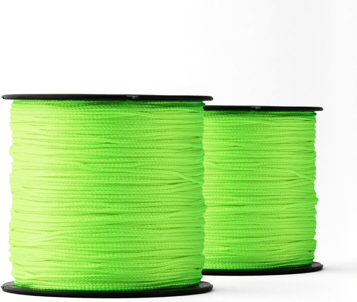 Sterk Gevlochten Polyester Touw 1mm Neon Groen - Weerbestendig en UV-bestendig voor Buiten en Survival