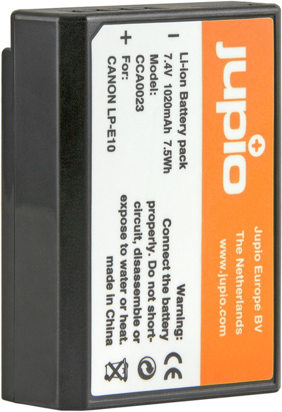 Jupio LP-E10 1020mAh accu voor digitale camera Canon LP-E10 NB-E10 betrouwbare camera batterij