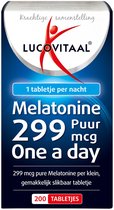 Lucovitaal - Melatonine Puur 299 mircogram - 200 tabletten - Voedingssupplement