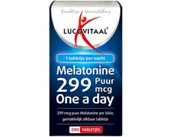 Lucovitaal - Melatonine Puur 299 mircogram - 200 tabletten - Voedingssupplement