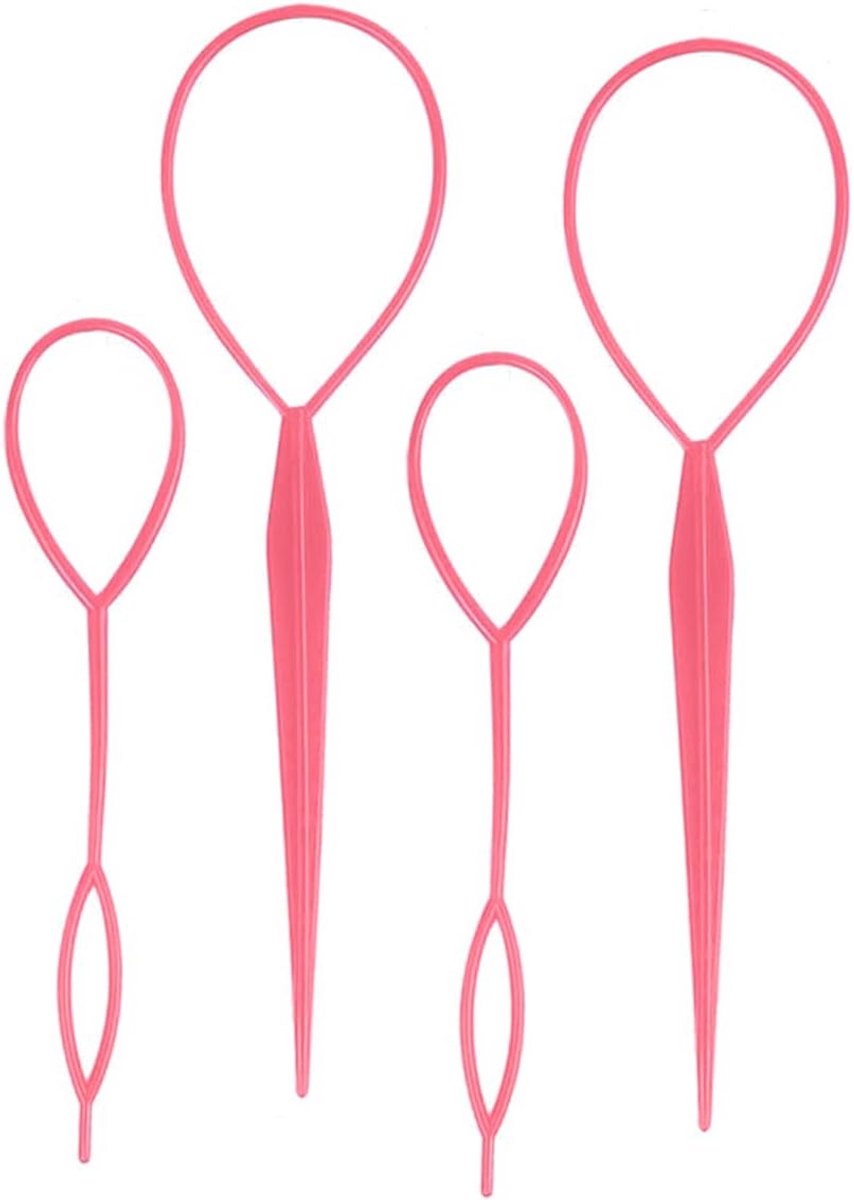 Haarstyling Tools Set voor Perfecte Paardenstaart en Vlecht - 4 Stuks