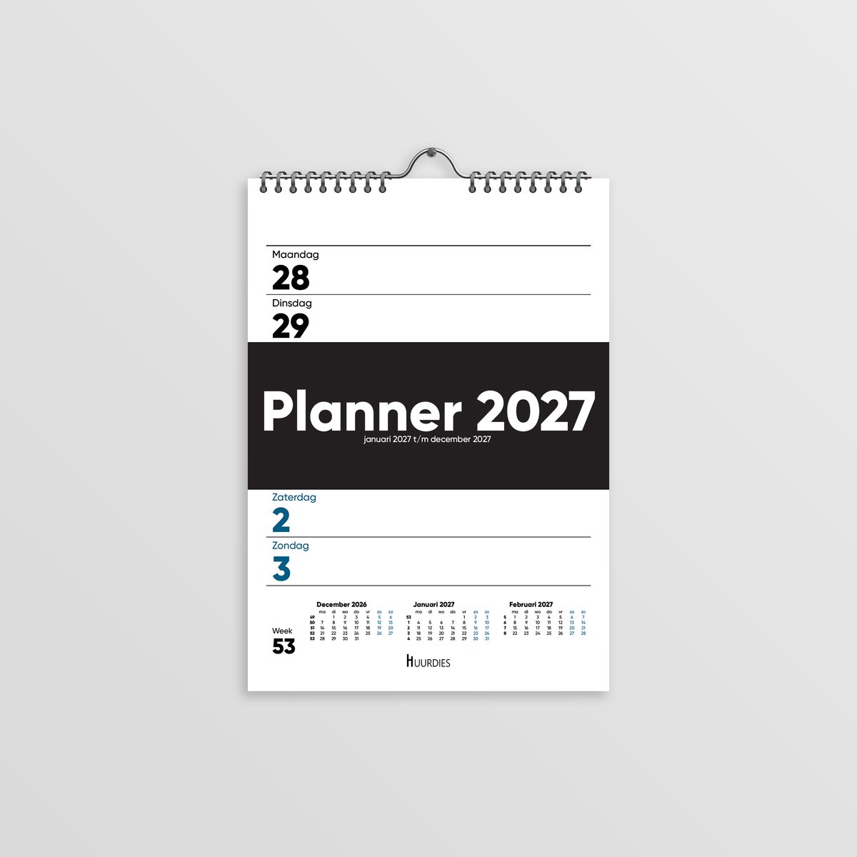 Huurdies® weekkalender - A4