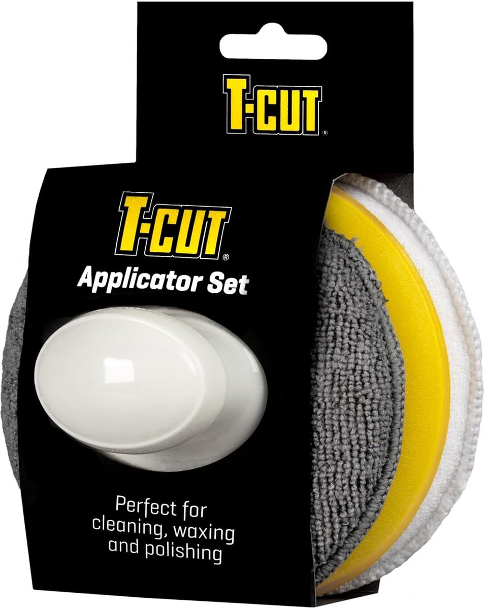 Wax Applicator Set met Handvat en Microfiber Pads voor Auto en Lakonderhoud
