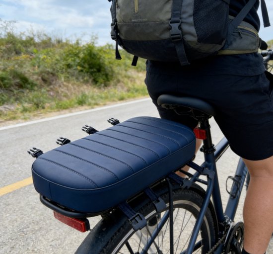 Fietsstoeltje Achterzitje - Achterzadel - Fietszitje Achter - Bagagedrager Kussen - Achterzitje Fiets - Fietskussen Bagagedrager - Zitkussen Verdikt - Verdikt - Zacht - Comfortabel fietskussen - Universeel - voor school, sport, trailrijden — afbeelding 5