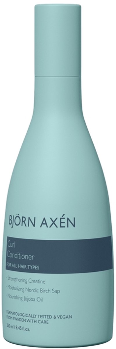 Björn Axén Curl Conditioner 250 ml – Hydraterende Conditioner Voor Gedefinieerde, Veerkrachtige Krullen – Met Hydraterend Complex & Frizz-Control Voor Zachtere, Glanzende Curls – Vegan & Dermatologisch Getest – Voor Golvend & Krullend Haar