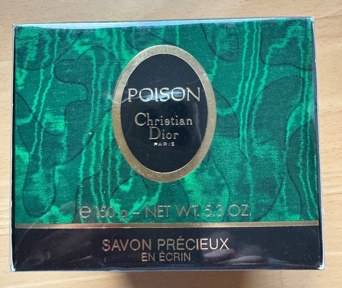 Christian Dior Poison Perfumed Soap in Luxury Dish Zeep 150g Paris, Rare Vintage