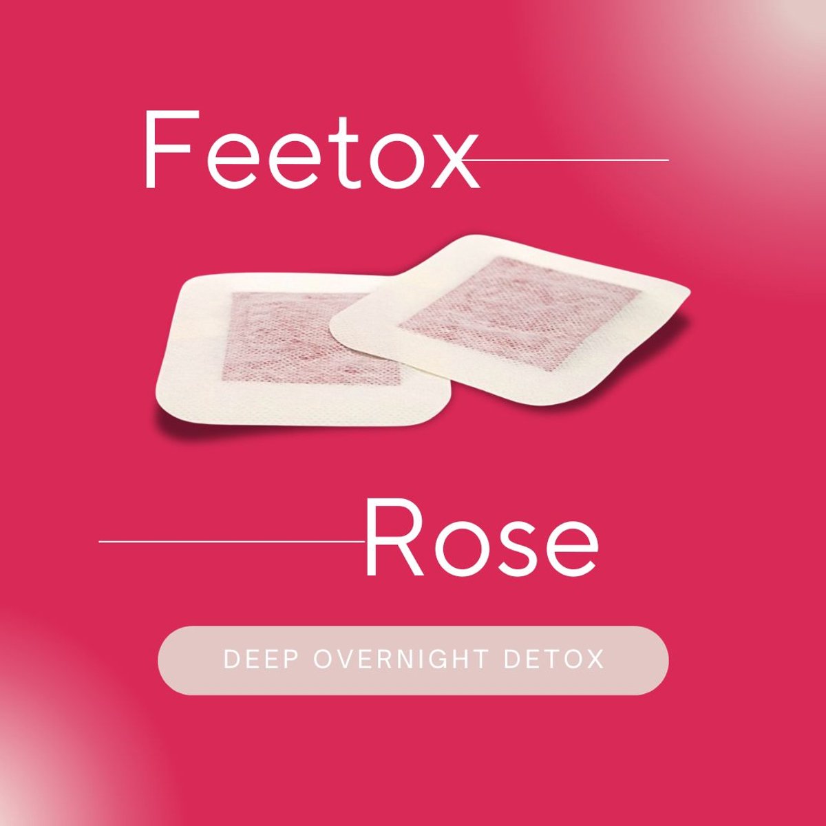 Feetox | Roos (64 stuks) | De pleister om extra vuilstoffen vanuit je lichaam te laten absorberen. Help je immuunsysteem.