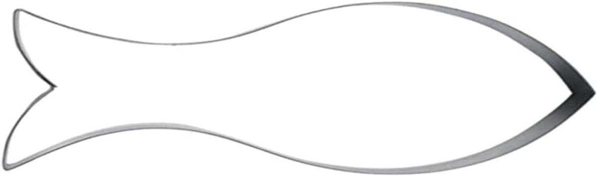 Uitsteekvorm Vis van Roestvrij Staal, 13 cm
