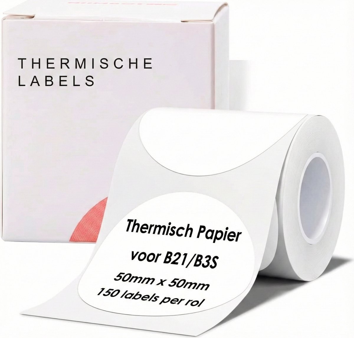 Niimbot labelprinterrol B21/B1/B3S/K3 - 50x50mm - 1 rol - wit - rond