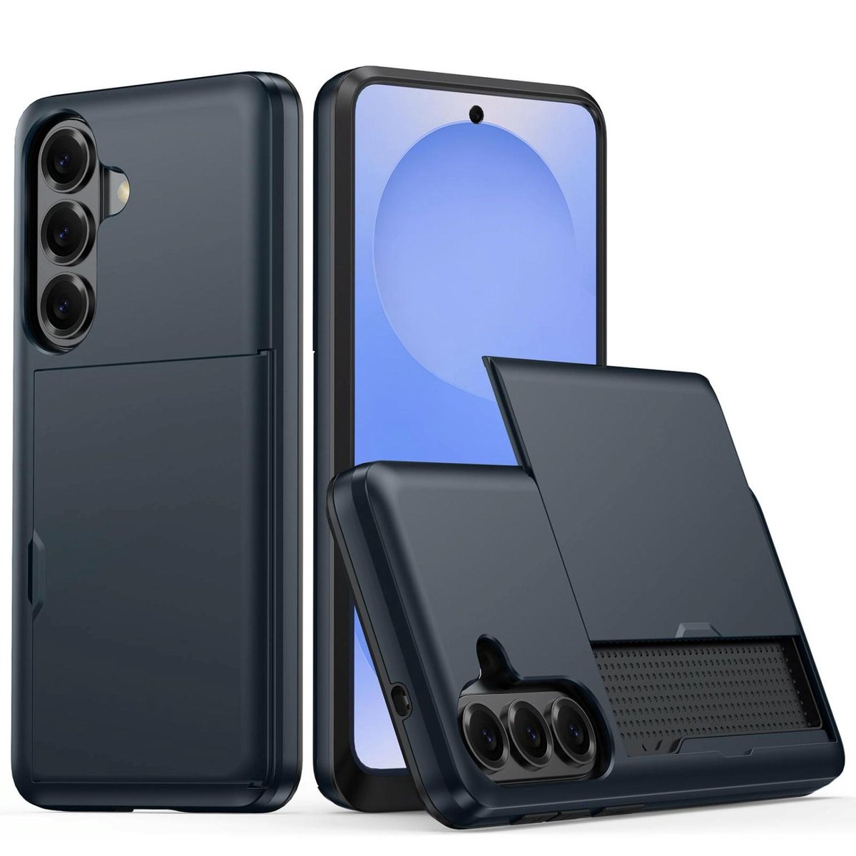 Mobigear Hoesje geschikt voor Samsung Galaxy S26 Plus Telefoonhoesje met Kaarthouder Hardcase | Mobigear Card Backcover Shockproof met Pasjeshouder | Kaarthouder voor 2 Pasjes | Hoesje voor Pinpas / OV Kaart / Rijbewijs | Schokbestendig Galaxy S26