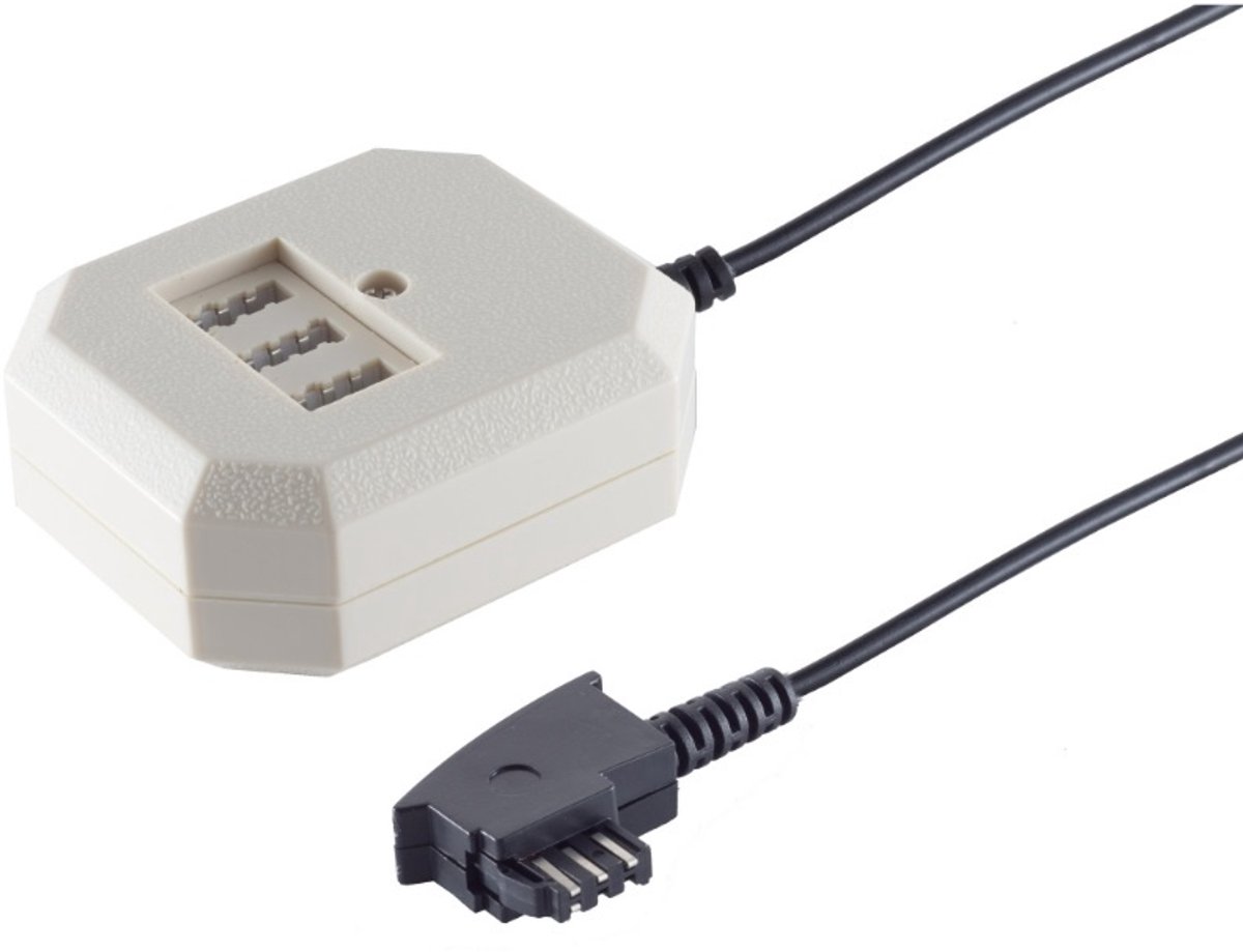 Image of TAE-F (m) - 2x TAE-N + TAE-F + RJ11 (v) aansluitbox | 10 meter