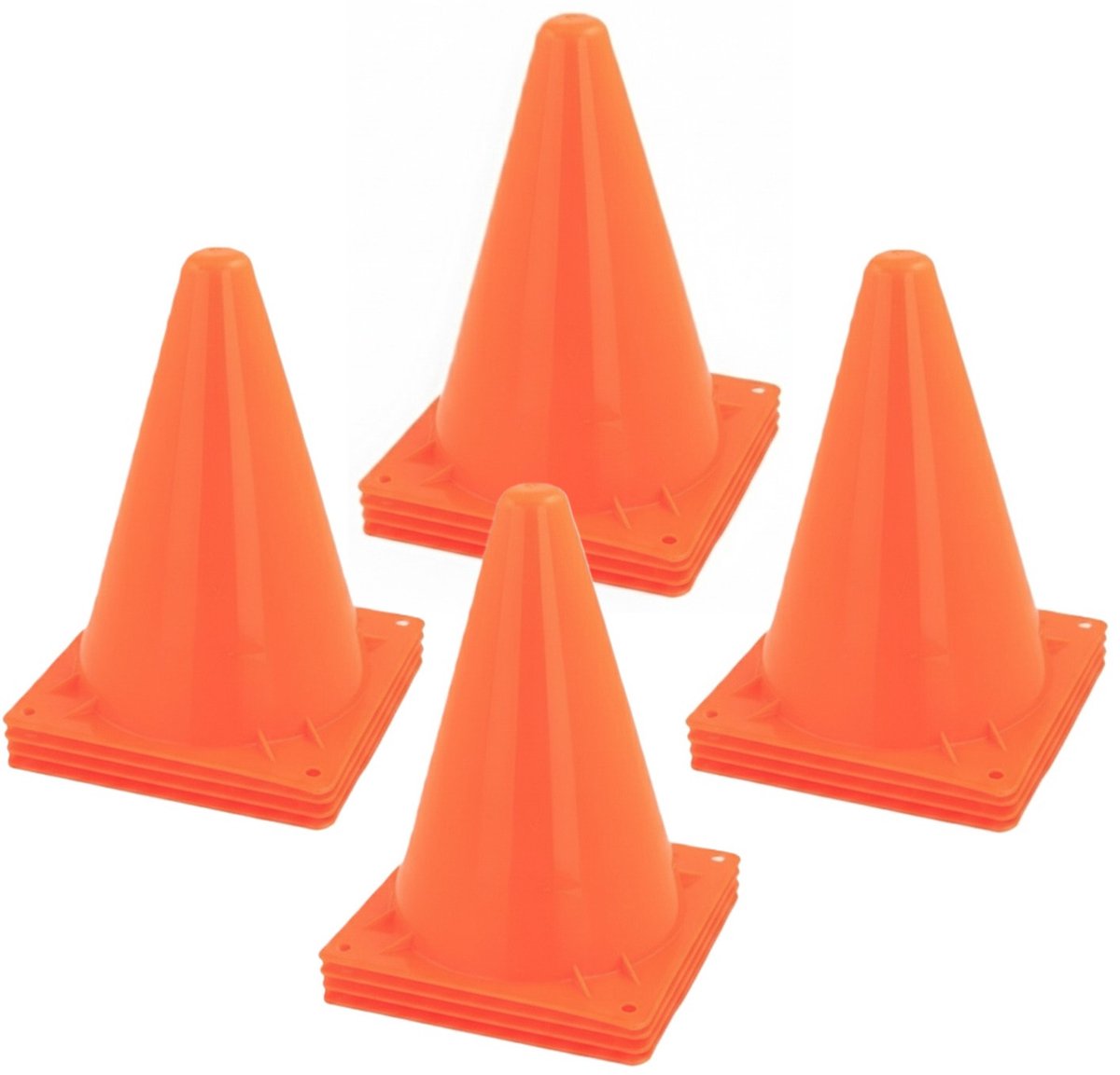 Jonotoys Sport/voetbal training pionnen - Set van 16x st - oranje - 20 cm - Sport - Veldsporten - Training pion/kegel/accessoire