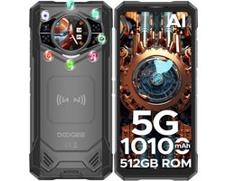 DOOGEE S200X 5G - Robuuste smartphone - Robuuste Telefoon - 32GB RAM + 512GB ROM - 6.72 inch 120Hz -10100mAh/33W - IP68 - Dimensity 7050 5G Octa Core - Nachtzicht - Android 15 - 1,32 achterdisplay - Bluetooth 5.2 - NFC - GPS - Zwart