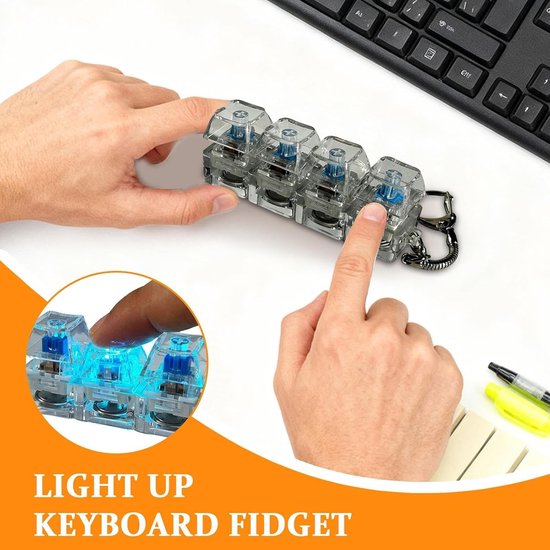 Porte-clés Clavier Mécanique Anti-Stress Soulagement De L'Anxiété Portable Voyage Silencieux Enfants Adultes 4 Touches Clavier à Cliquer Jouet Sensoriel Touche Porte-clés Clavier Mécanique Anti-Stress Soulagement De L'Anxiété Portable Voyage Silencieux Enfants Adultes 4 Touches Clavier à Cliquer Jouet Sensoriel Touche