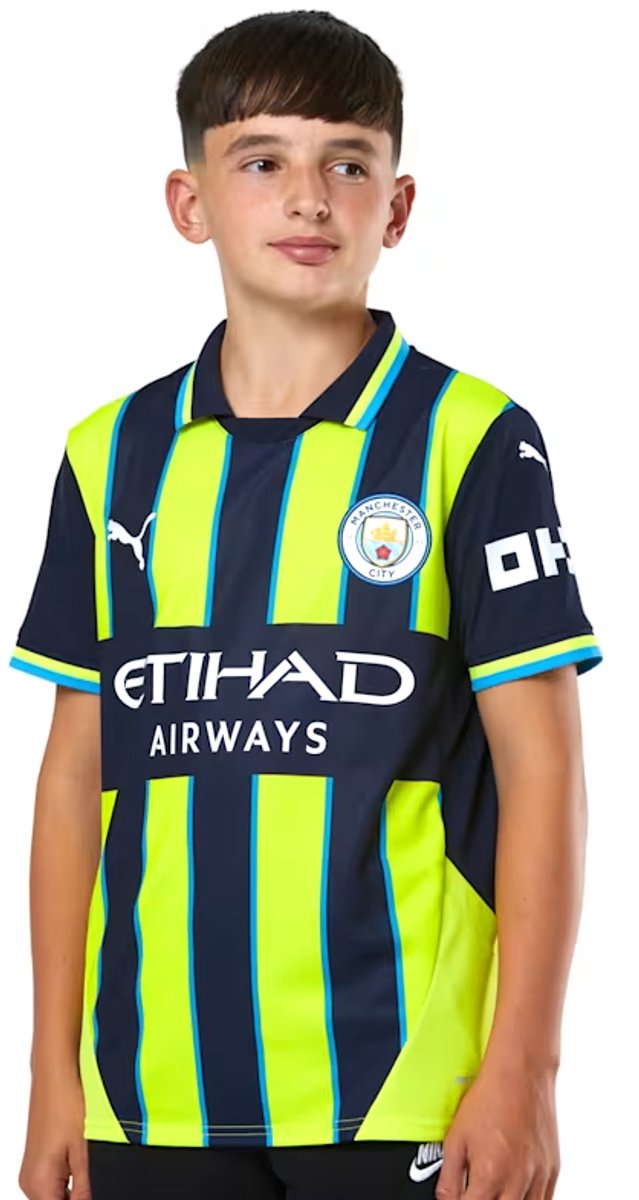 Manchester City away shirt Puma navy/geel - Maat 152