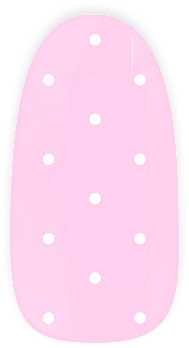 Maniac Nails Gellak Stickers – Pink Polka Dots – 28 stickers voor 2 manicures – 14+ dagen zonder chippen – Uitharden met UV-lamp – French manicure Gel Nagelstickers – Gel Nail Wraps