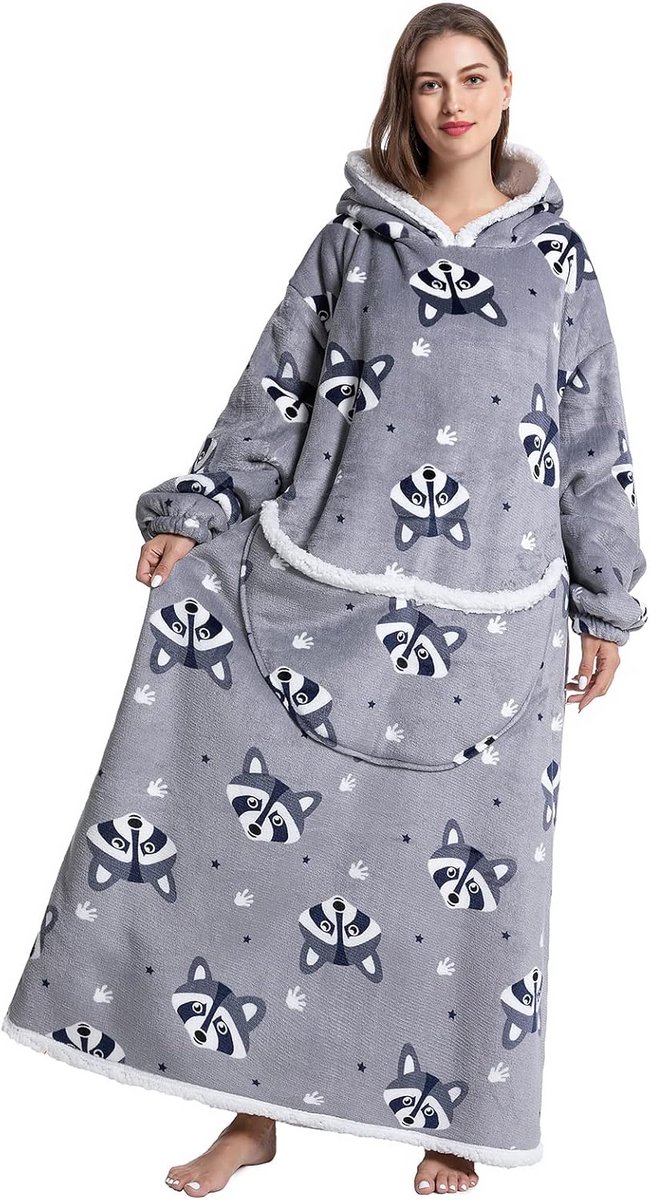 Extra Grote Comfortabele Deken Hoodie voor Volwassenen Unisex