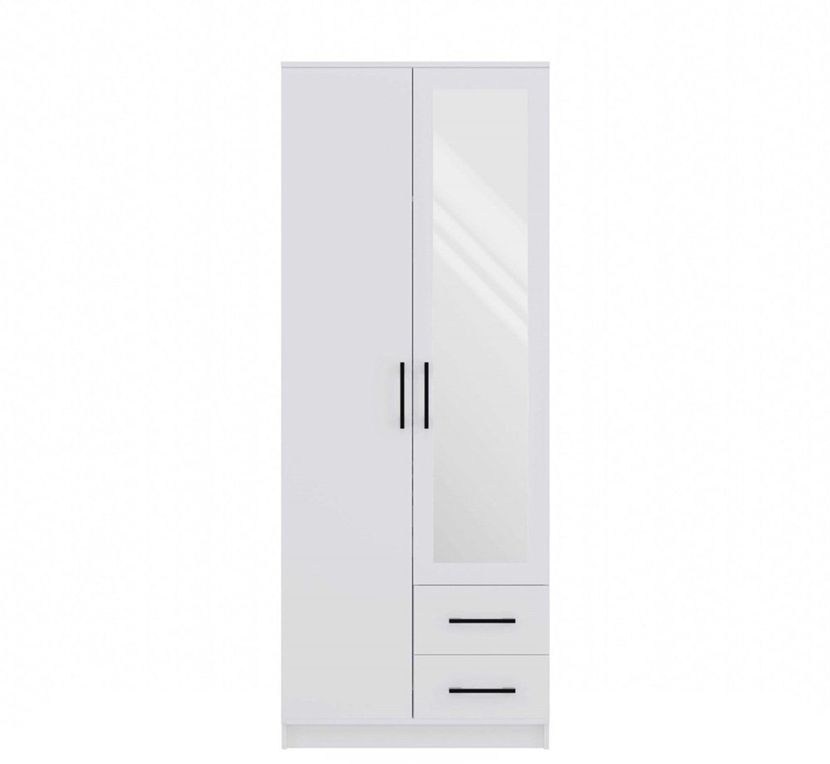 Romana Romana 80l - Kledingkast - Met spiegel - Met legplanken en kledingroede - Wit