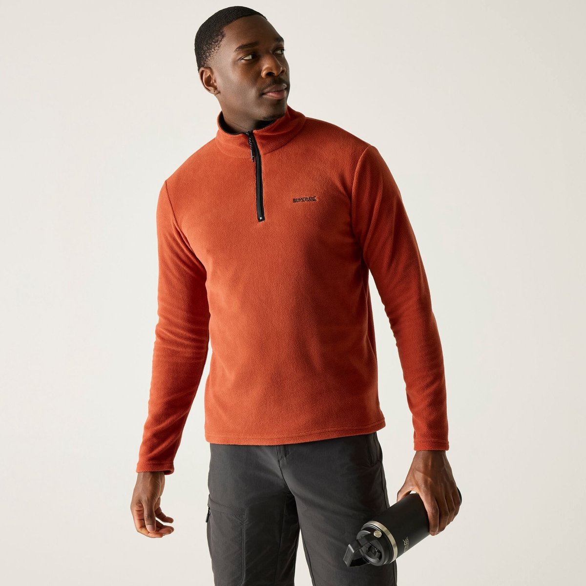 Fleece Heren Wandelen Thompson Rood