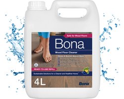 Bona Houten Vloer Reiniger - Parketreiniger - Navulling 4 Liter - Droogt Snel - Gebruiksklaar - Vloerreiniger Vloeistof (Ook Geschikt Voor Robotstofzuiger Met Dweilfunctie)