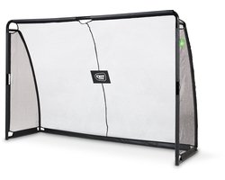 EXIT Finta Voetbaldoel 300x200cm Inclusief Gatendoek - Groot Voetbal Goal voor de Tuin - Met Grondankers - Zwart
