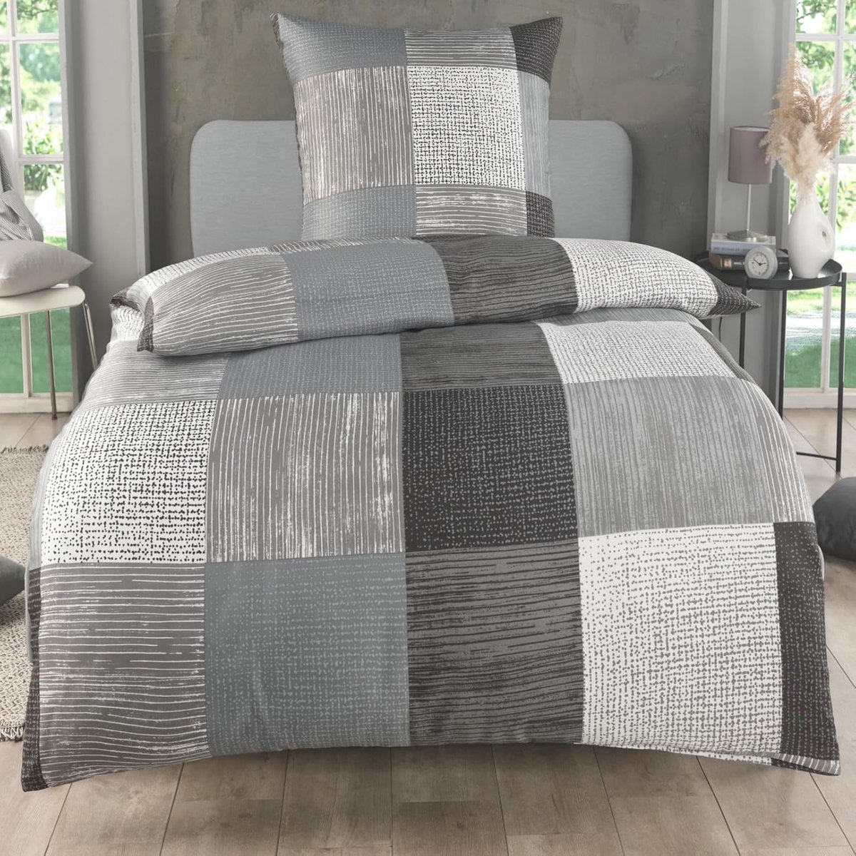 Dekbedovertrek Set 140x200 cm met Kussenslopen 80x80 cm – Kasjmier Touch Microvezel – Extra Zacht & Warm – Oeko-Tex – Taupe – Pauwhome