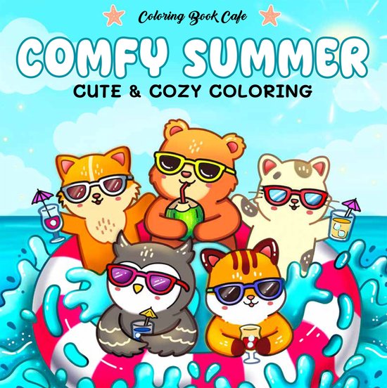 Comfy summer - Cute & cozy coloring - cover