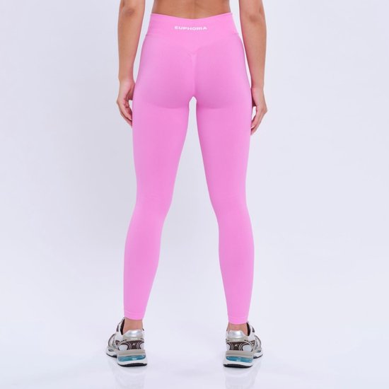 Euphoria Sportlegging Dames - Sportkleding Dames - Sportbroek Dames - Yoga Broek Dames - Roze - Maat M — afbeelding 4