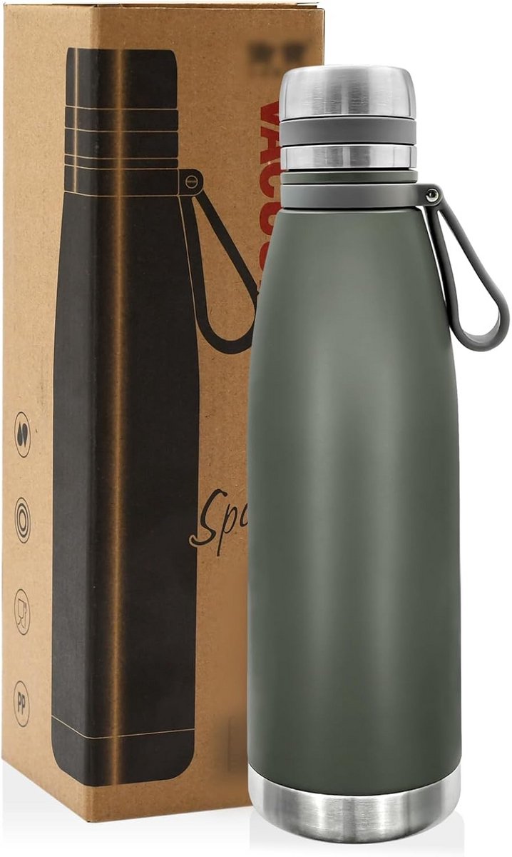 Isolatietermosfles 650ml Roestvrijstaal - Lekvrije Drinkfles voor Warm & Koud