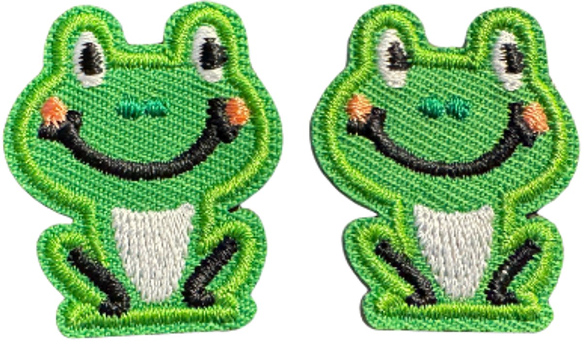 strijkembleem Mini kikker 3x 2cm
