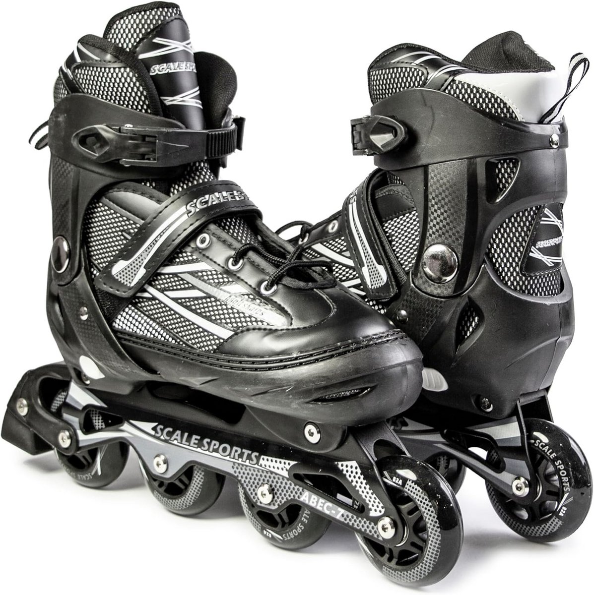 Verstelbare Inline Rollerskates voor Volwassenen en Tieners – Comfortabele Zwarte Skates