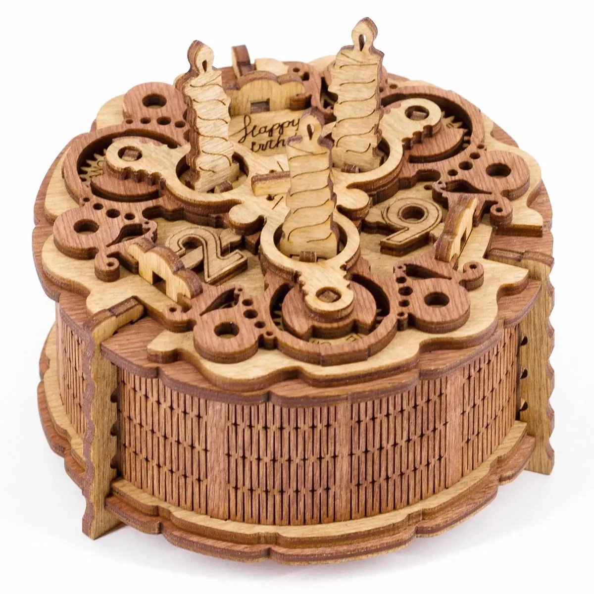 CluePuzzel - Verjaardagstaart cadeaubox - 3D Puzzel - Puzzelbox