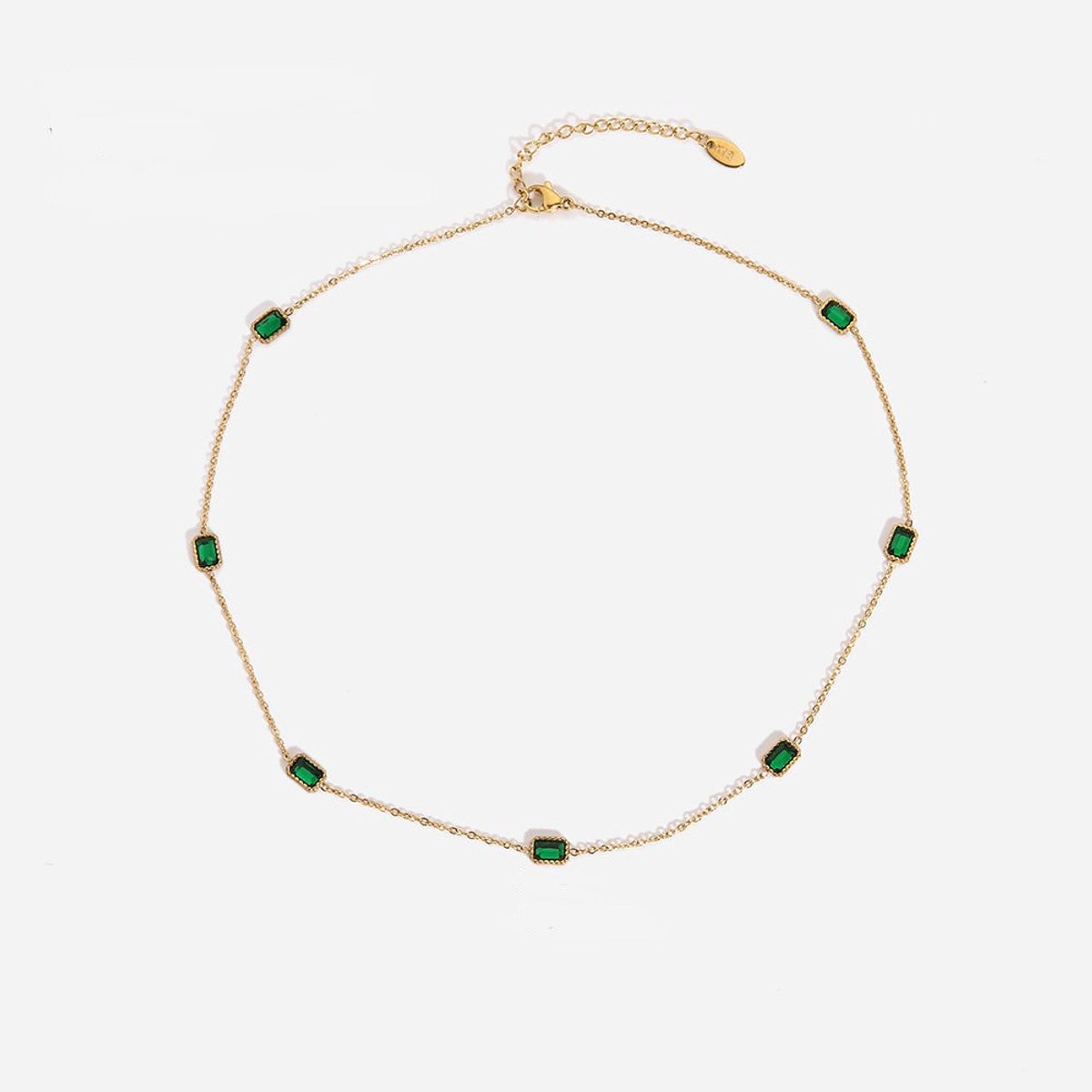 Ketting met Groene Zirkonia – Elegant & Stijlvol | Twinolo