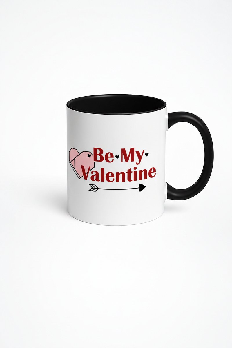 Liefdevolle Valentijn Mok 'Be My Valentine' met Hart Design - Romantisch Cadeau Beker