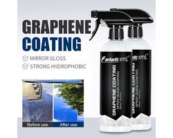 TLVX 2 stuks Keramische Coating Spray Fles 500ML Auto / Motor / Scooter / Fiets / Boot / Fatbike / E-bike / Quick Nano Coating / Polijsten / Car Polish Spray Kit / Grafeen Glas Coating / Wax / Cleaning / Vuilafstotend / Langdurige bescherming / 1L
